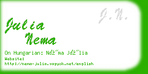 julia nema business card